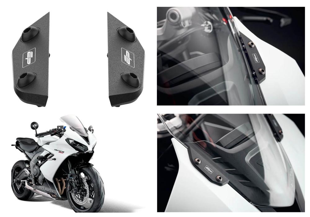 Triumph Daytona 660 Abdeckung für Spiegelbohrung 2024 + von Evotech